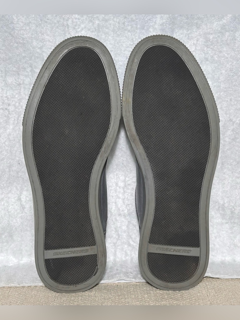 Skechers Mens Grey Volden Fandom Casual Leather Fashion Sneakers Shoes SZ US 9 - Picture 8 of 11